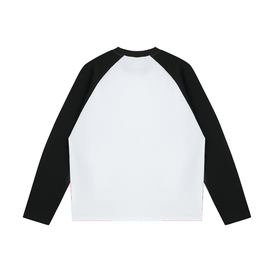 Anime eyes - Color-Blocked Raglan Long-Sleeve T-Shirt