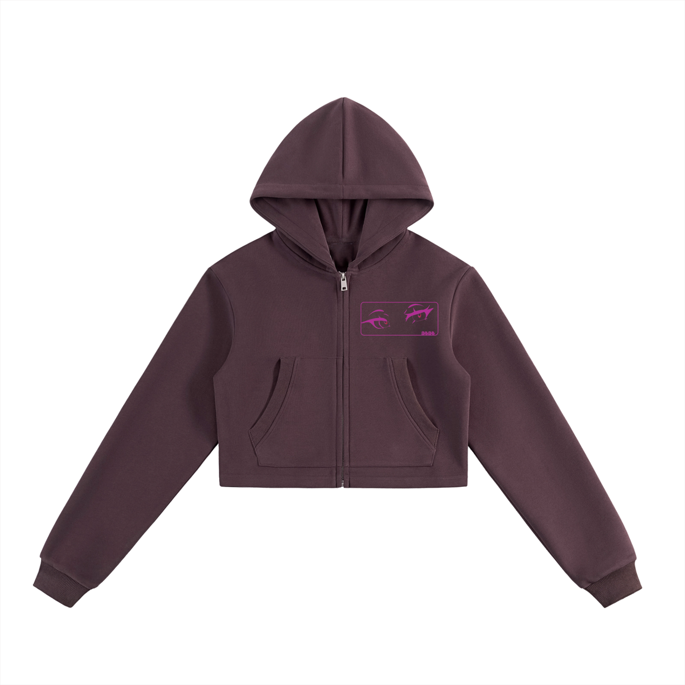 Anime Eyes - Essential Cropped Zip-Up Hoodie