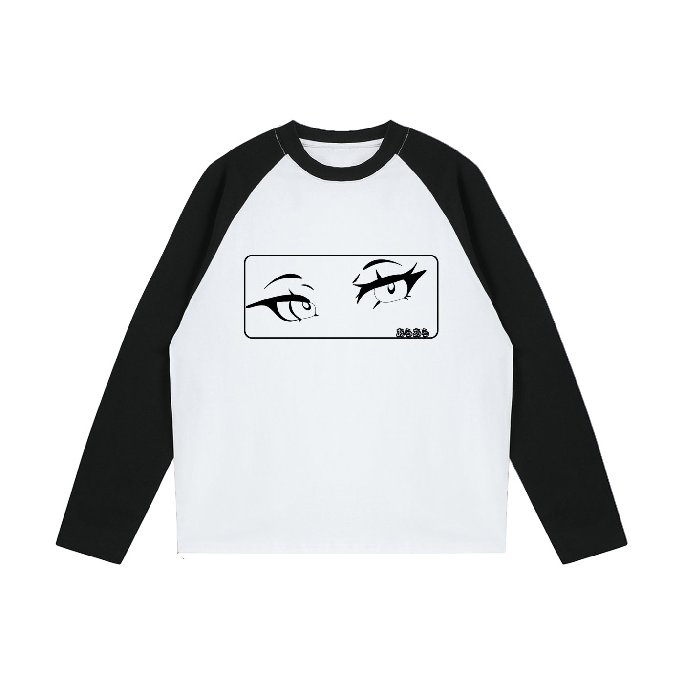Anime eyes - Color-Blocked Raglan Long-Sleeve T-Shirt