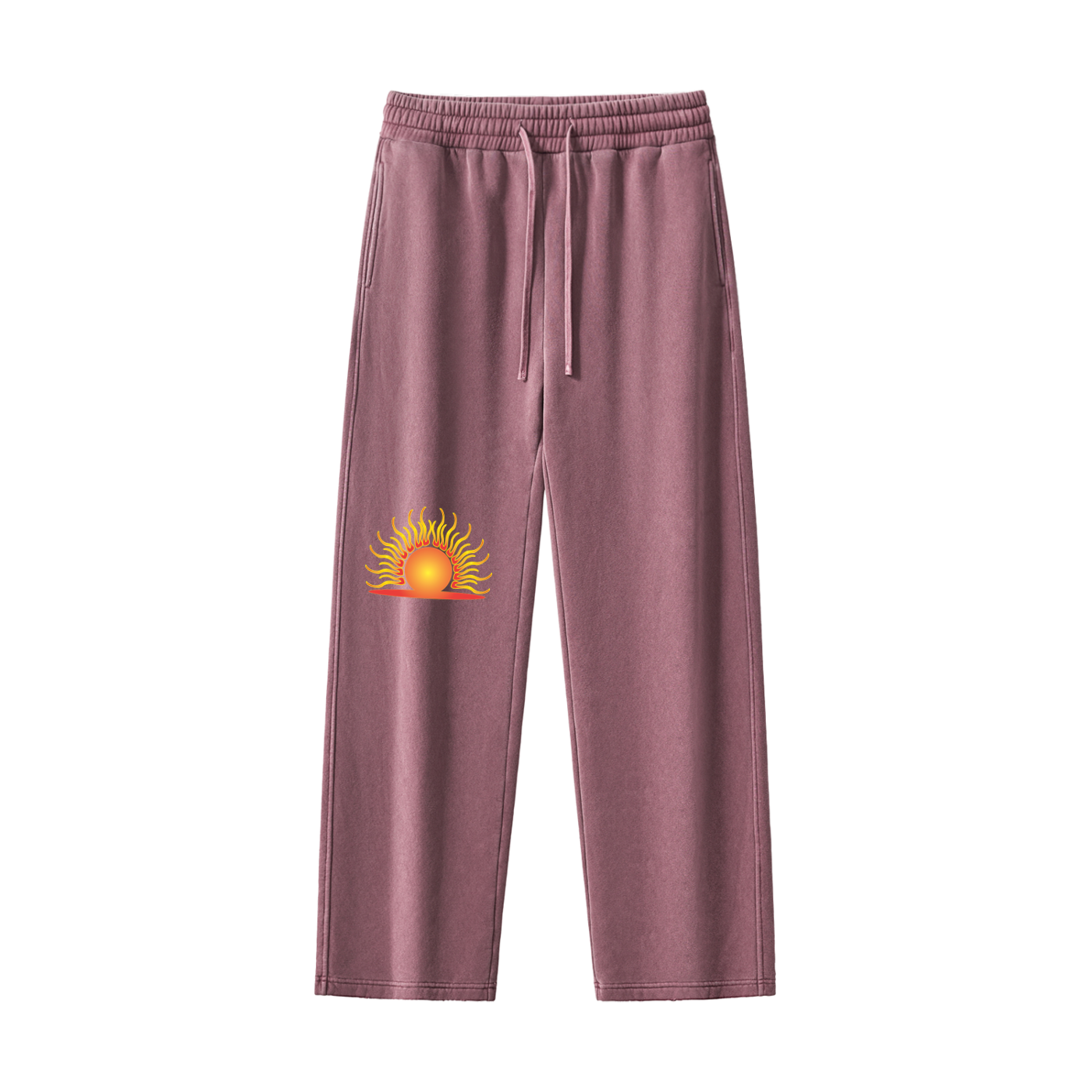 Frayed Enzyme Washed Fleece Sweatpants