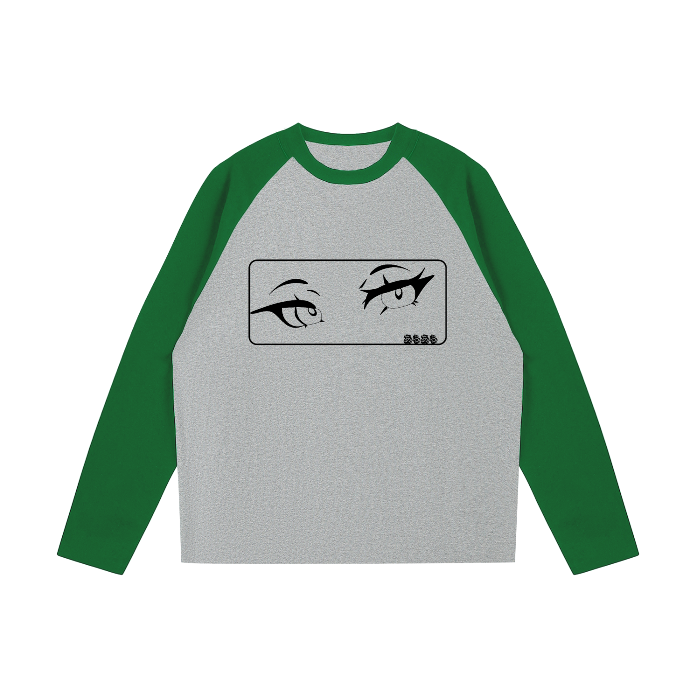 Anime eyes - Color-Blocked Raglan Long-Sleeve T-Shirt